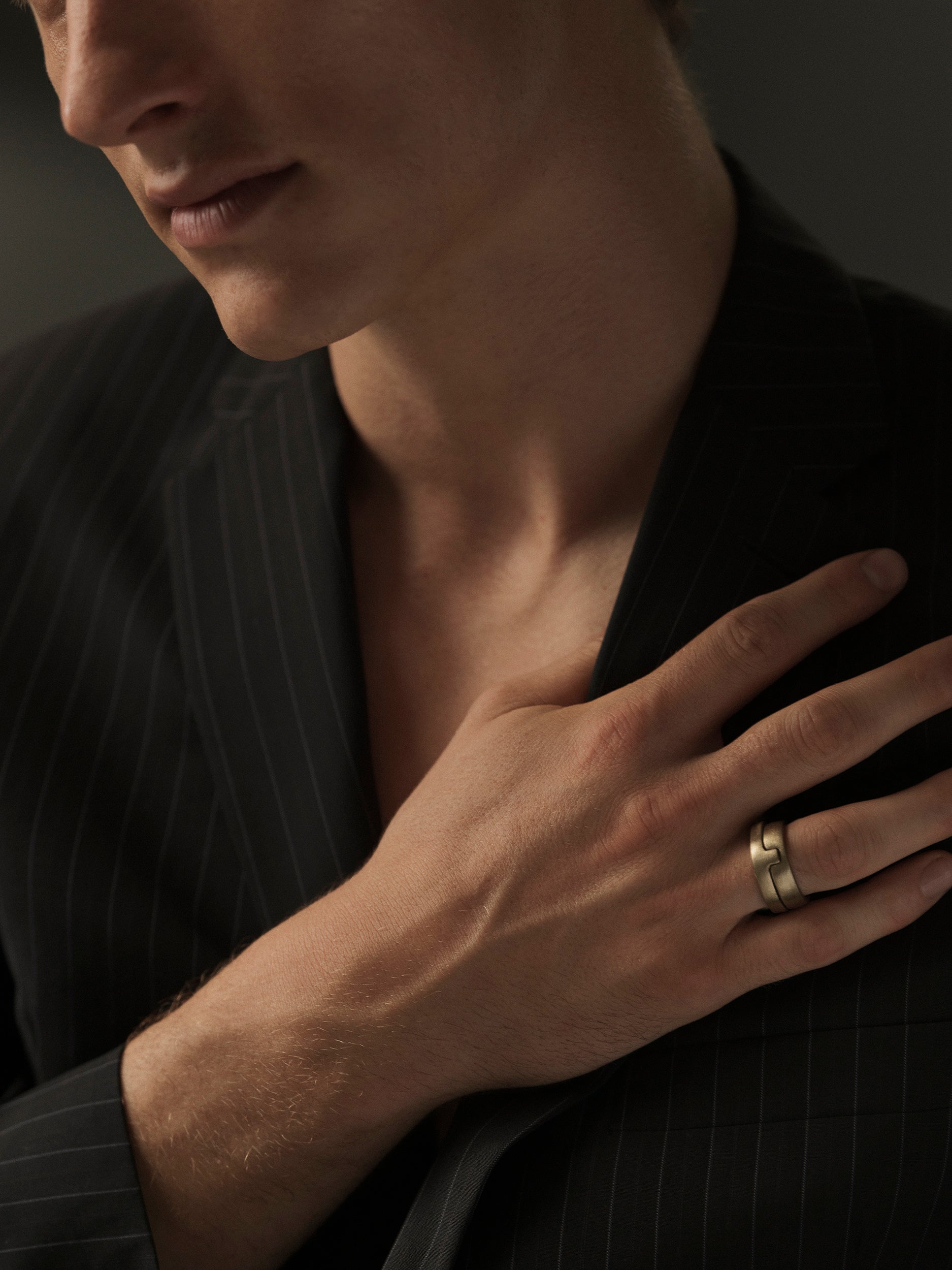 Bague Puzzle, bronze brossé