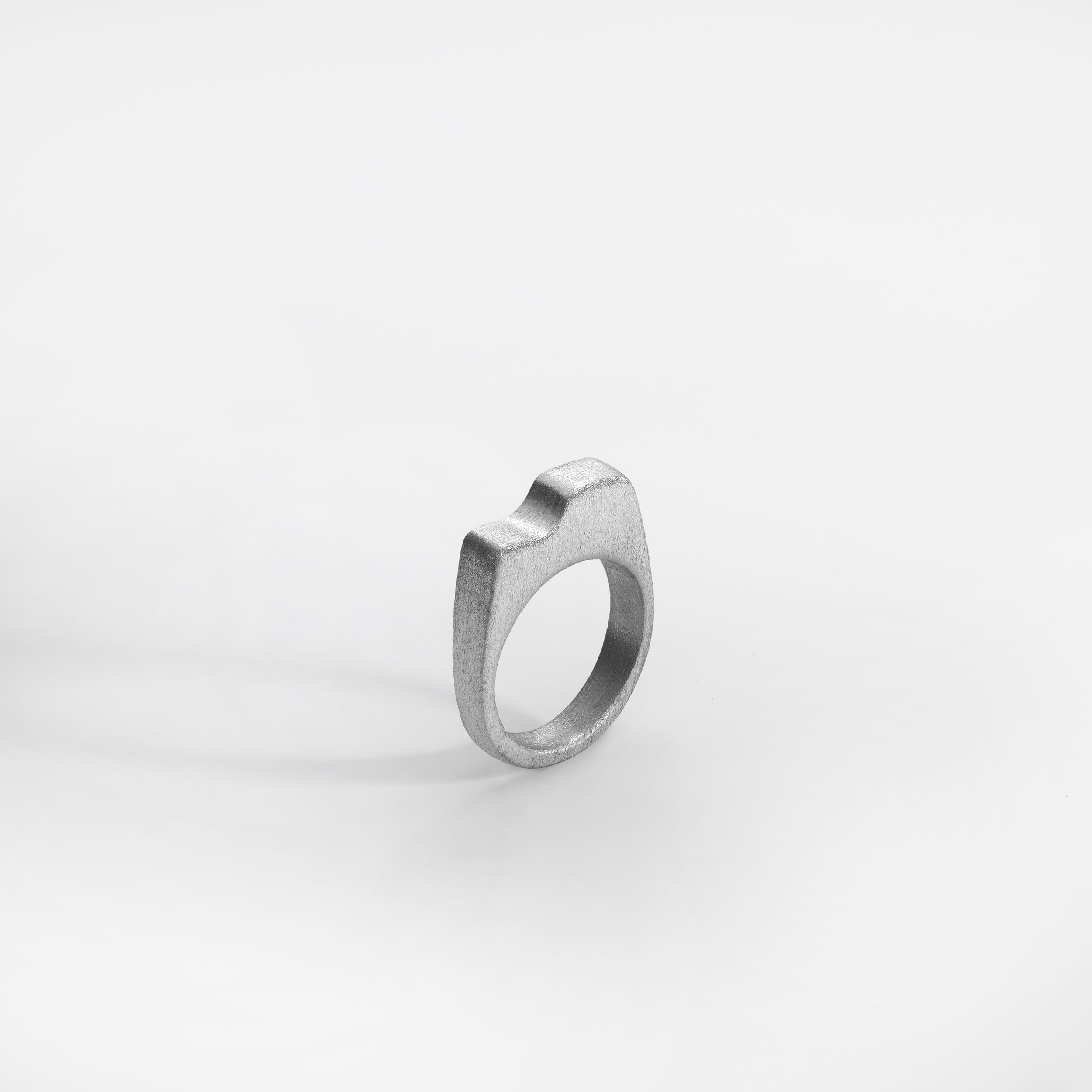 Bague Scala Media, argent brossée