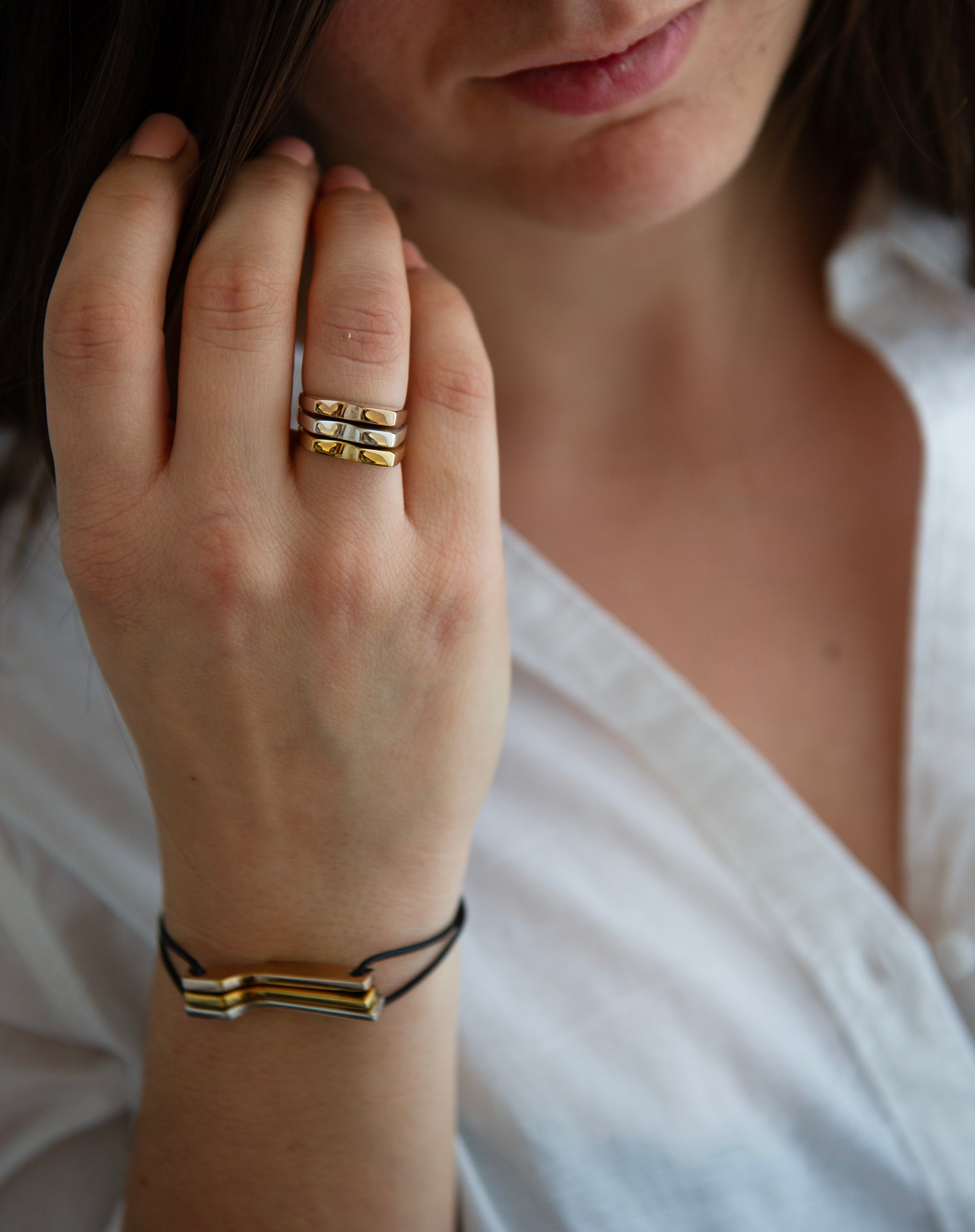 Scala Mini Ring, rose gold plated
