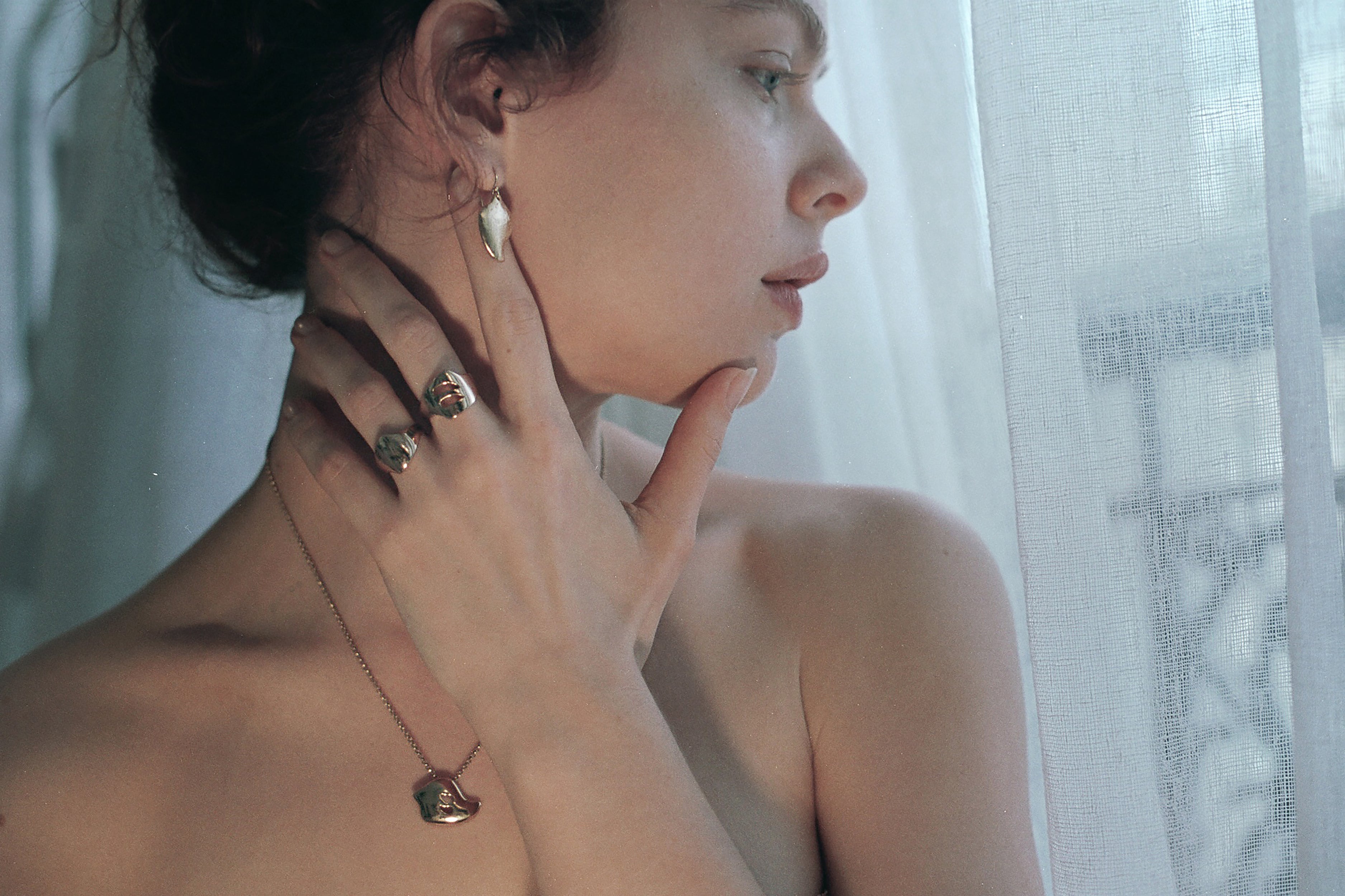 GOCCIA A necklace, yellow gold plated