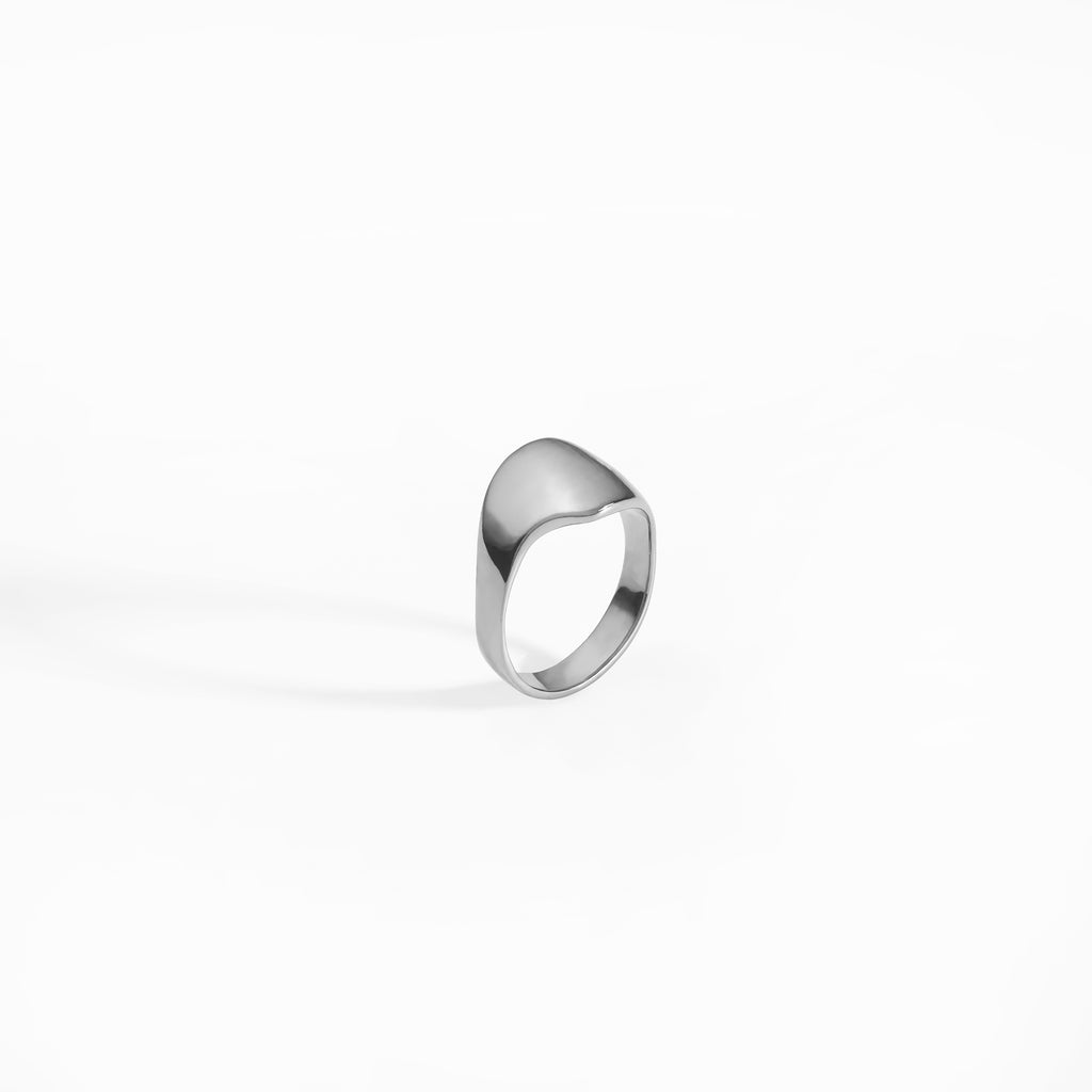 GOCCIA P ring, sterling silver