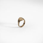 GOCCIA P ring, brushed bronze 