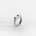 Bague Scala Media, argent brossée