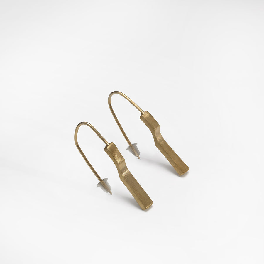 Scala earing, yellow gold plated
