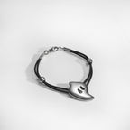 Goccia bracelet, shiny solid silver