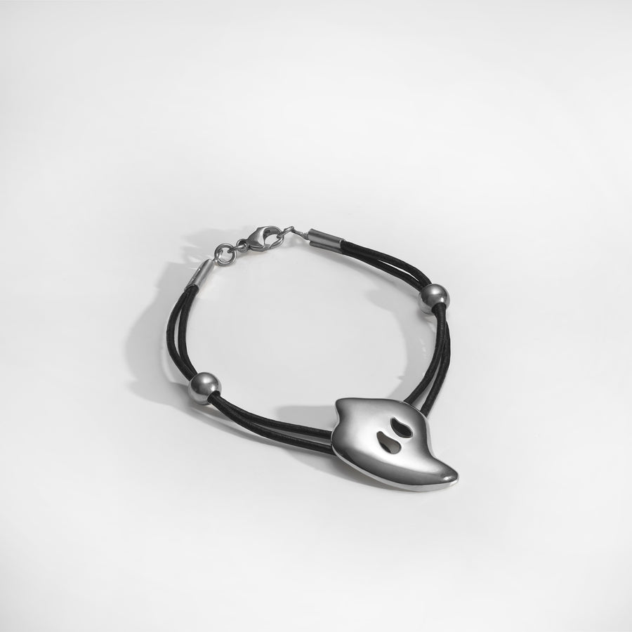 Goccia bracelet, shiny solid silver
