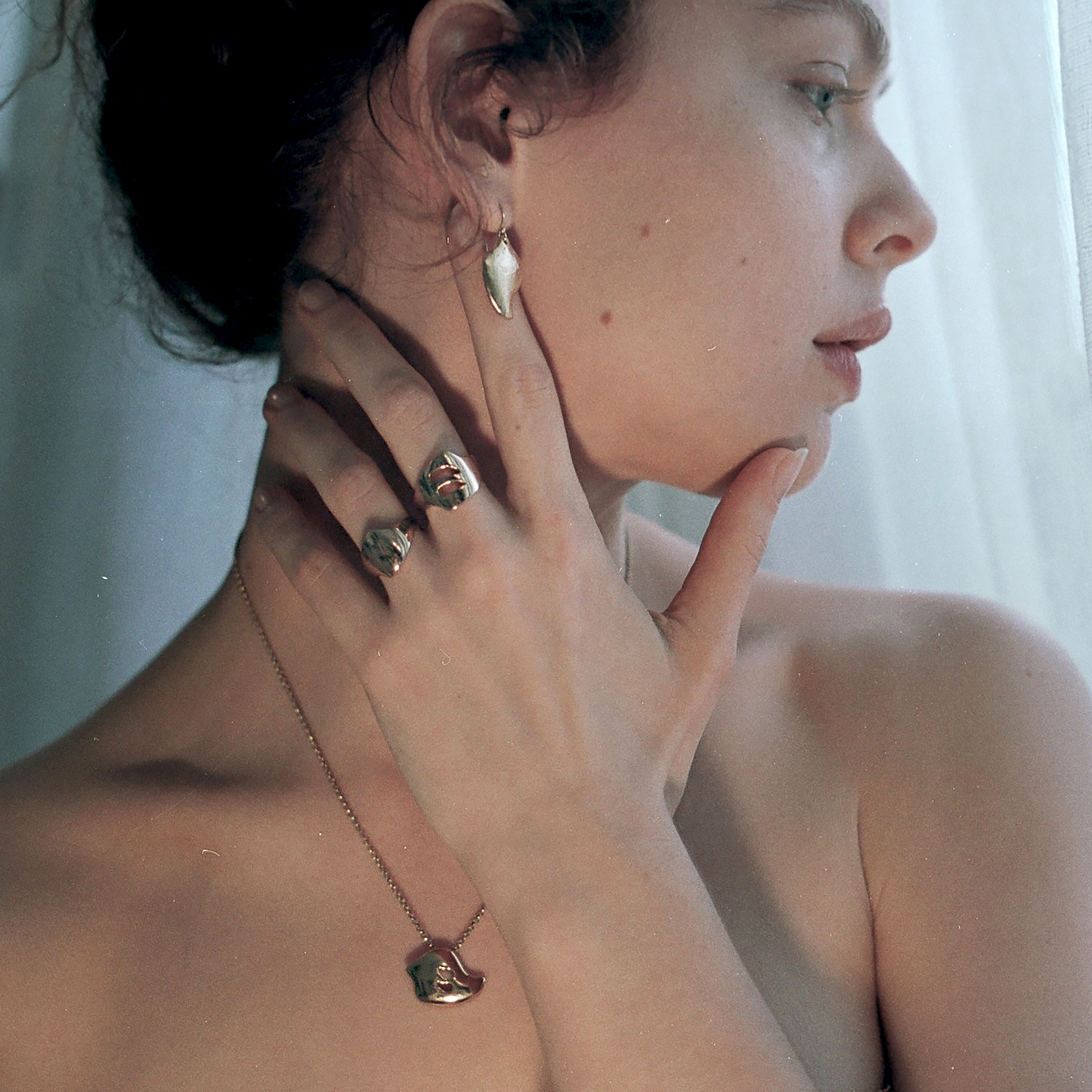 GOCCIA A earrings, yellow gold plated