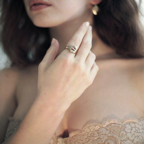 GOCCIA A ring, rose gold plated