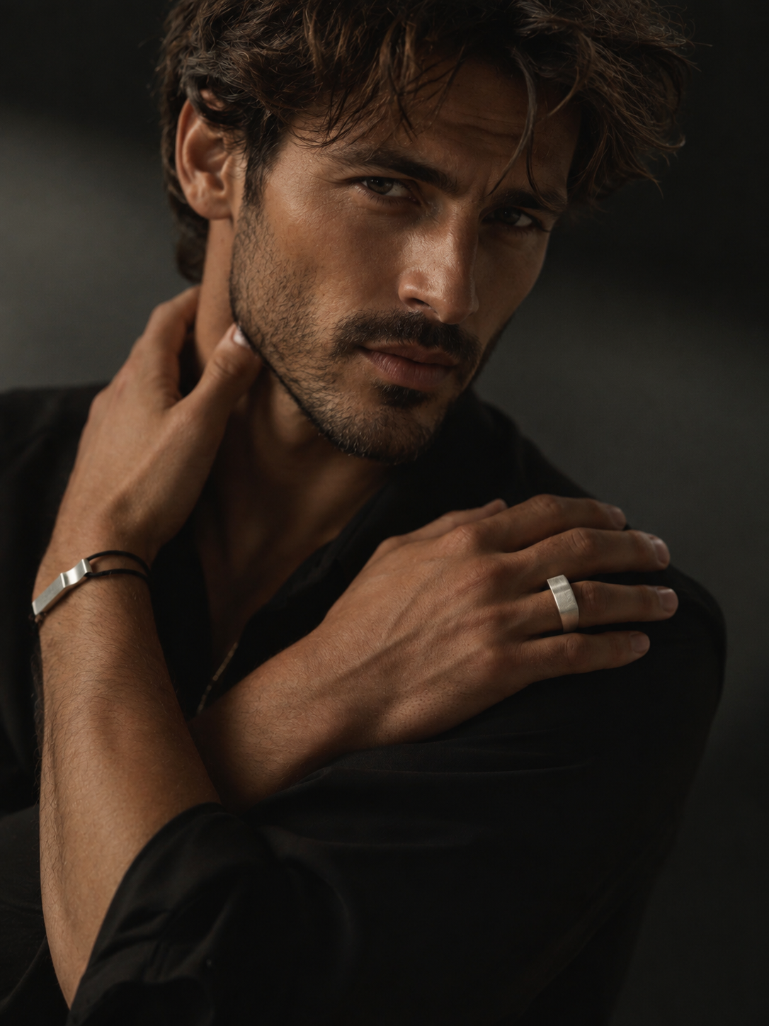 Scala Ring, sterling silver brushed