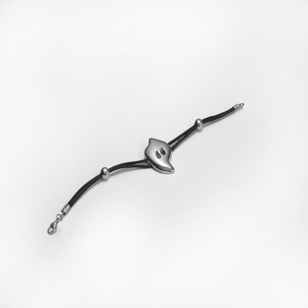 Goccia bracelet, shiny solid silver