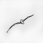 Goccia bracelet, shiny solid silver