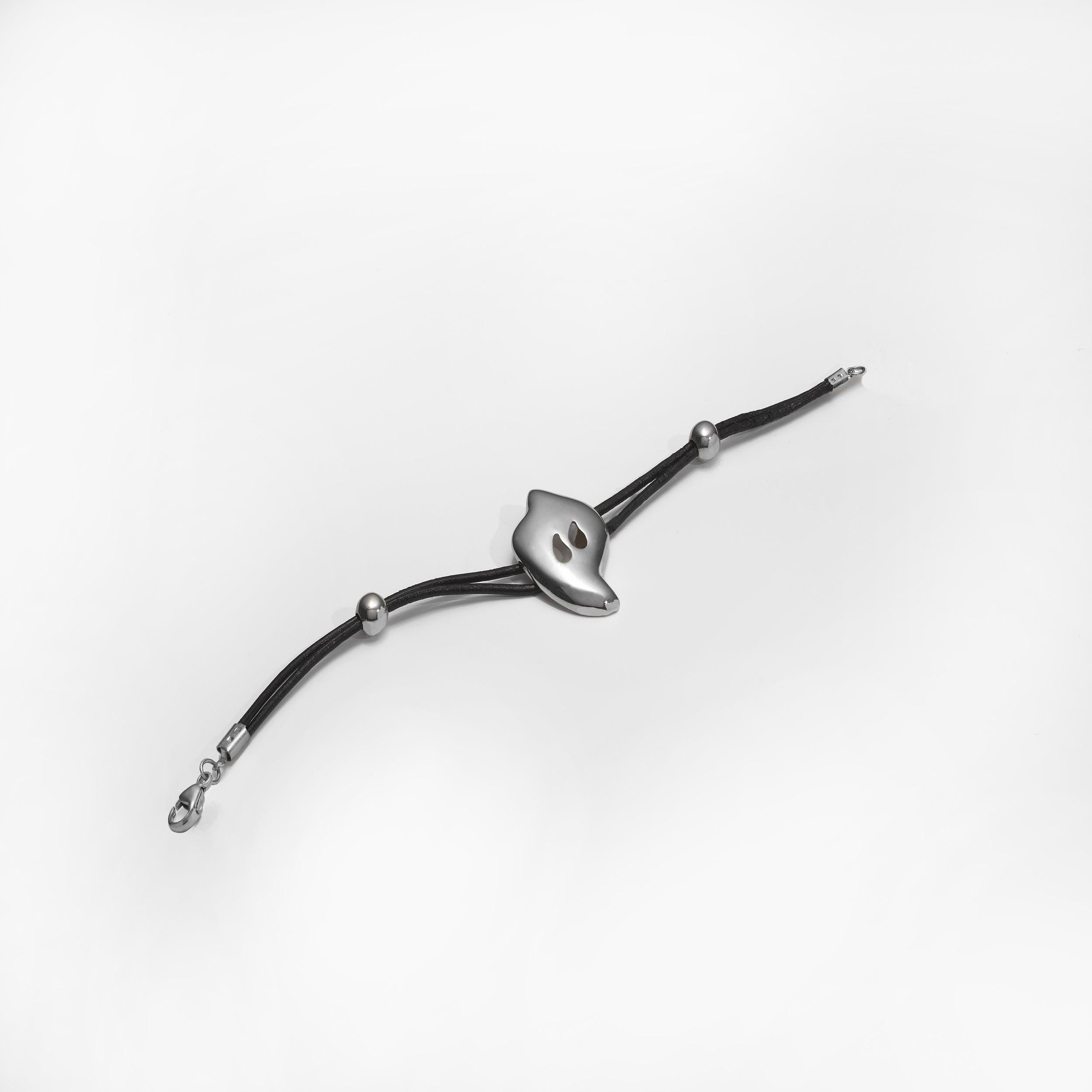 Goccia bracelet, shiny solid silver