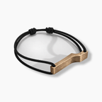 Bracelet Scala BIG, bronze brossé, cordon et noeud coulissant.