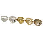 GOCCIA P ring, brushed bronze 