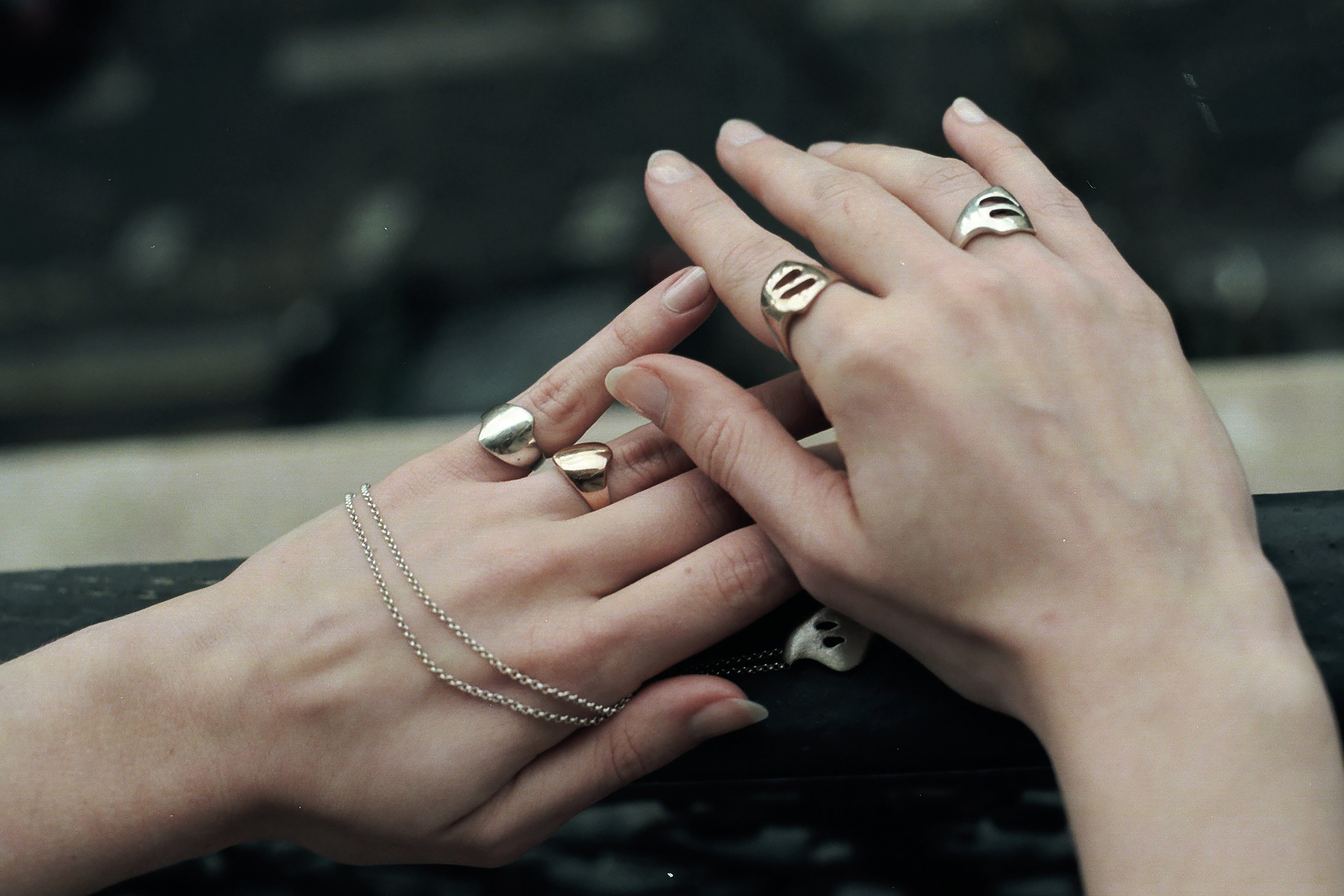 GOCCIA P ring , sterling silver