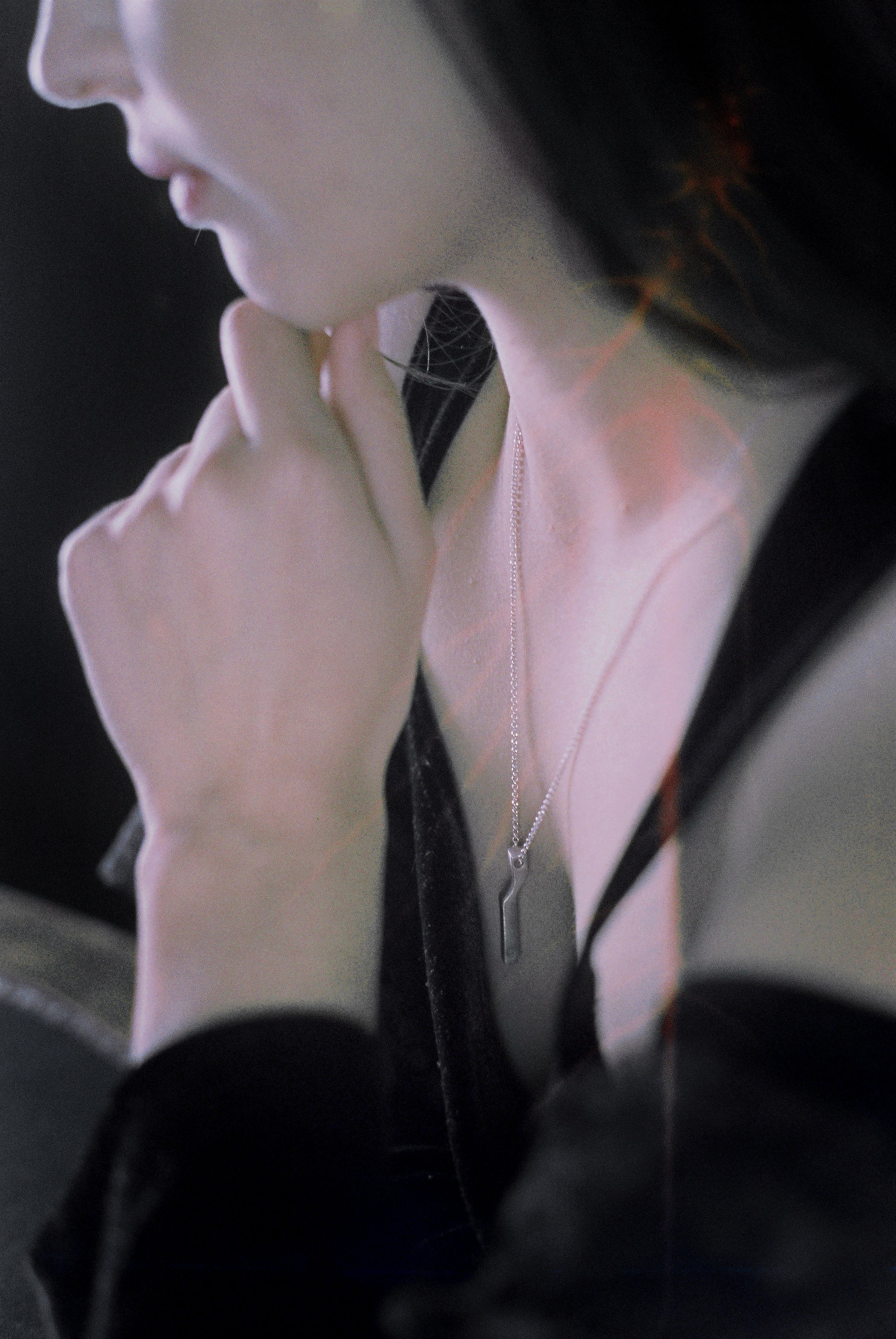 Scala necklace, rose gold plated